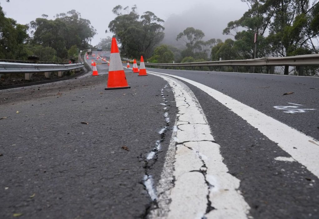 Cracks in the Great Western Highway